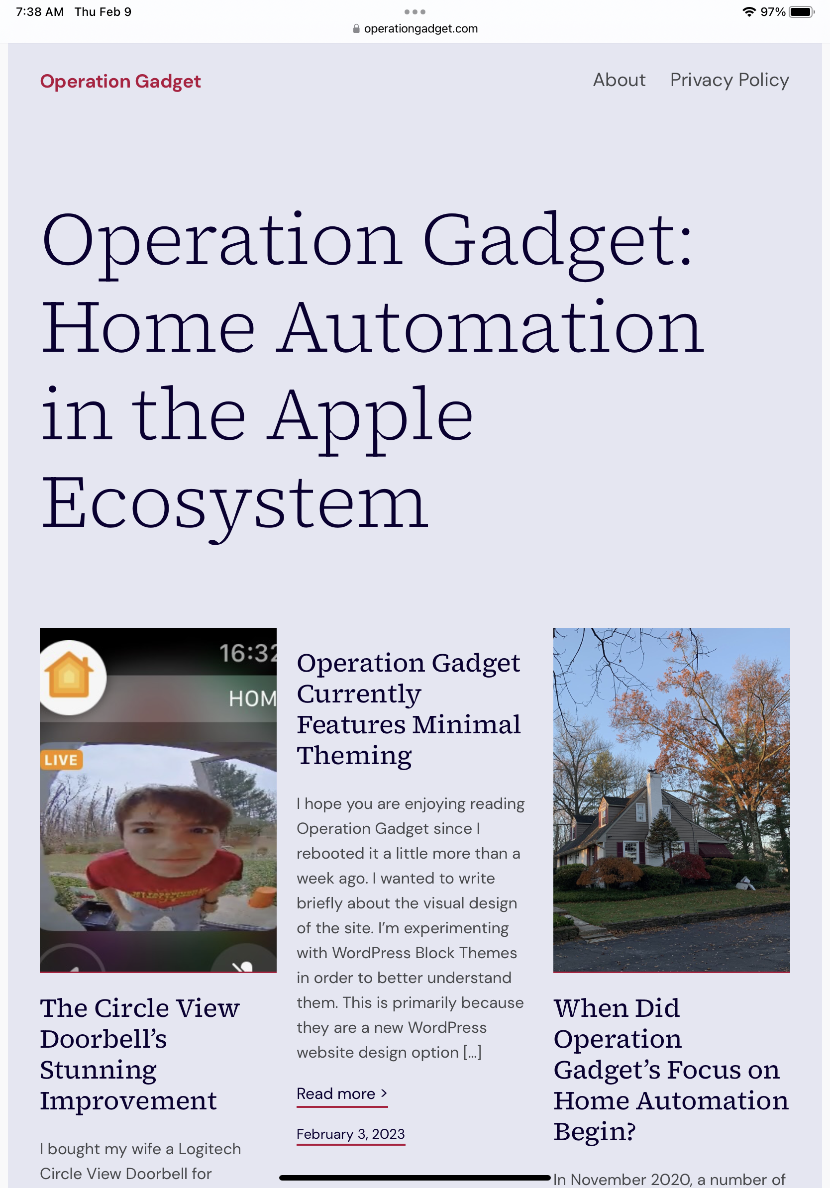 Operation Gadget Currently Features Minimal Theming